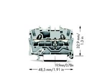 WAGO 2002-1201 Doorgangsklem 5.20 mm Spanveer Toewijzing: L Grijs 1 stuk(s) - thumbnail