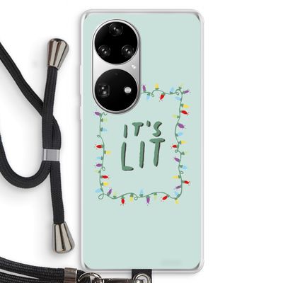 It's Lit: Huawei P50 Pro Transparant Hoesje met koord