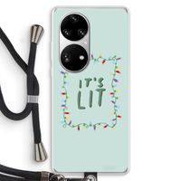 It's Lit: Huawei P50 Pro Transparant Hoesje met koord