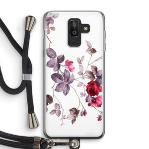 Mooie bloemen: Samsung Galaxy J8 (2018) Transparant Hoesje met koord