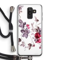Mooie bloemen: Samsung Galaxy J8 (2018) Transparant Hoesje met koord