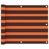 Balkonscherm 75x600 cm oxford stof oranje en bruin