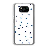 Blauwe stippen: Xiaomi Poco X3 Pro Transparant Hoesje