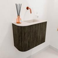 Toiletmeubel Mondiaz Joya Dlux | 51.6 cm | Meubelkleur Shadow | Faye wastafel Meli Wasbak Rechts | Zonder kraangat(en) Toiletmeubel Mondiaz Joya Dlux | 51.6 cm | Meubelkleur Shadow | Faye wastafel Meli Wasbak Rechts | Zonder kraangat(en)