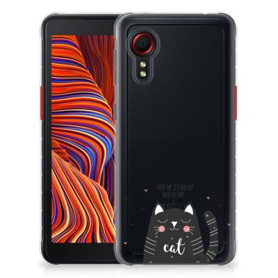 Samsung Galaxy Xcover 5 Telefoonhoesje met Naam Cat Good Day Samsung Galaxy Xcover 5 Telefoonhoesje met Naam Cat Good Day