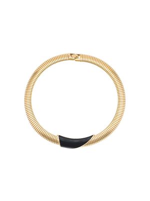 Monet Pre-Owned collier ras-de-cou à design géométrique - Or