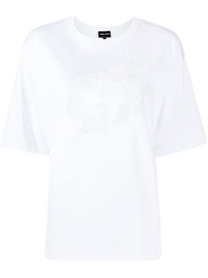 Giorgio Armani t-shirt à logo imprimé - Blanc