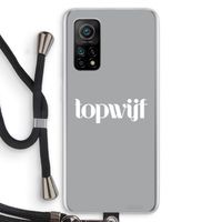 Topwijf Grijs Wit: Xiaomi Mi 10T 5G Transparant Hoesje met koord