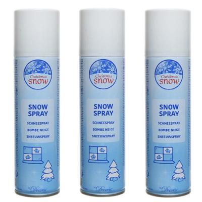 Sneeuwspray - 3x stuks - bus 150 ml - wit - milieuvriendelijk - ECO - spuitsneeuw