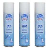 Sneeuwspray - 3x stuks - bus 150 ml - wit - milieuvriendelijk - ECO - spuitsneeuw