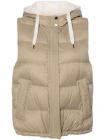 Brunello Cucinelli gilet matelassé à capuche - Tons neutres