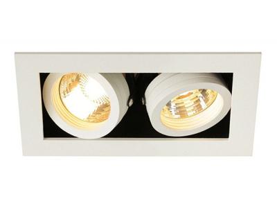 SLV InbouwspotKadux 2 GU10 9cm wit - 115521