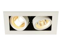 SLV InbouwspotKadux 2 GU10 9cm wit - 115521