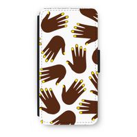 Hands dark: iPhone 7 Flip Hoesje