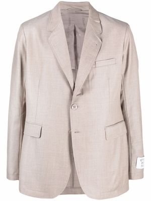 Études Studio blazer en laine vierge à simple boutonnage - Tons neutres