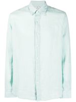 Woolrich chemise en lin à boutonnière - Vert