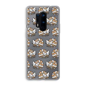 Slapende poes: OnePlus 8 Pro Transparant Hoesje
