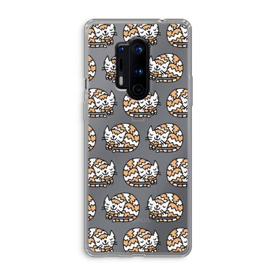 Slapende poes: OnePlus 8 Pro Transparant Hoesje