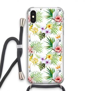 Gele kuif: iPhone XS Transparant Hoesje met koord