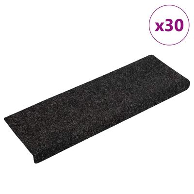 Trapmatten zelfklevend 30 st 65x21x4 cm zwart