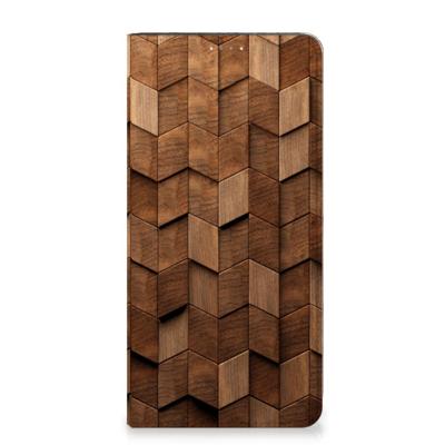 Book Wallet Case voor Samsung Galaxy A14 4G Wooden Cubes Book Wallet Case voor Samsung Galaxy A14 4G Wooden Cubes