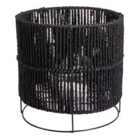 Gusta windlicht zwart 20 cm | 4 stuks