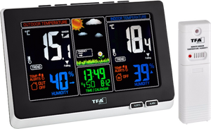 TFA-Dostmann 35.1129.01 digitale weerstation Zwart Batterij/Accu