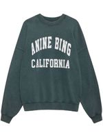 ANINE BING sweat Miles à logo imprimé - Vert - thumbnail