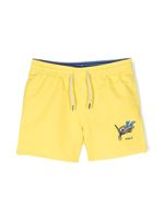 Ralph Lauren Kids short de bain à logo Polo-Bear - Jaune