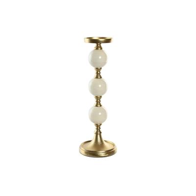 Kroonkandelaar Home ESPRIT Wit Gouden Aluminium Modern 15 x 15 x 43.5 cm