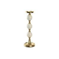 Kroonkandelaar Home ESPRIT Wit Gouden Aluminium Modern 15 x 15 x 43.5 cm