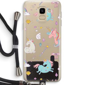Fantasiewereld: Samsung Galaxy J6 (2018) Transparant Hoesje met koord