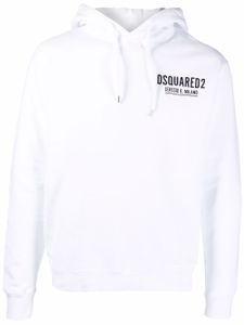 DSQUARED2 hoodie à logo imprimé - Blanc