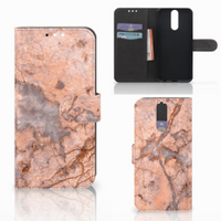 Huawei Mate 10 Lite Bookcase Marmer Oranje - thumbnail
