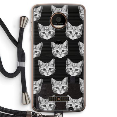 Kitten: Motorola Moto Z Force Transparant Hoesje met koord