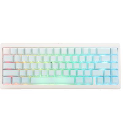 Ducky projectd tinker 65 - pom edition met qmk/via, toetsenbord (lichtblauw/wit, us lay-out, kailh box cream pro, rgb led, double-shot pbt, hot-swappable pom, gasket mount, 65%)