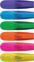 Q-CONNECT Premium markeerstift, geassorteerde kleuren, pak van 6 stuks