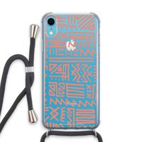 Marrakech Pink: iPhone XR Transparant Hoesje met koord