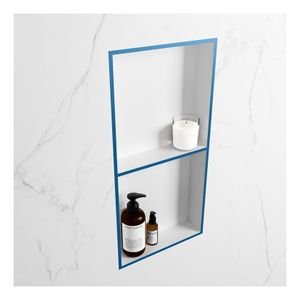 Wandnis Solid Surface Easy | In- en opbouw | 30x60x8 cm | 2 vakken | Jeans/Talc