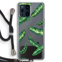 Lange bladeren: Oppo Find X3 Transparant Hoesje met koord