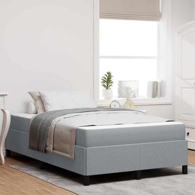 Boxspring bed Lichtgrijs en zwart 120 x 190 cm