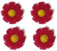 Basil Flower 4 magrietjes rood 50188