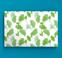 Modern canvas schilderij Groene ginkgo bladeren