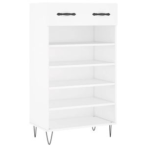 The Living Store Schoenenkast - Wit - 60 x 35 x 105 cm - Duurzaam materiaal - Voldoende opbergruimte