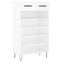 The Living Store Schoenenkast - Wit - 60 x 35 x 105 cm - Duurzaam materiaal - Voldoende opbergruimte