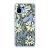 Wit bloemenpatroon: Xiaomi Mi 11 Lite Transparant Hoesje