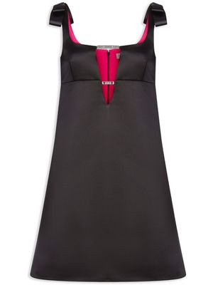 Nina Ricci minijupe évasée à fini satiné - Noir