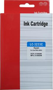 Huismerk Brother LC-3233C cartridge cyaan