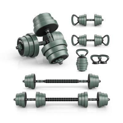 4 in 1 Halterset 20 kg Verstelbaar Halterset Inclusief Dumbbells & Langhantel & Kettlebells