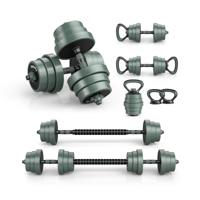 4 in 1 Halterset 20 kg Verstelbaar Halterset Inclusief Dumbbells & Langhantel & Kettlebells